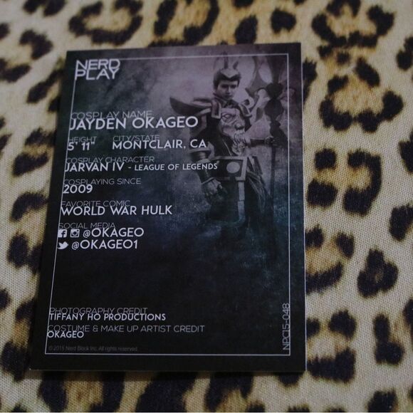 Jayden Okageo Cosplay Card - Picture 2 of 2